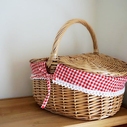 Woven Rattan Shopping Basket