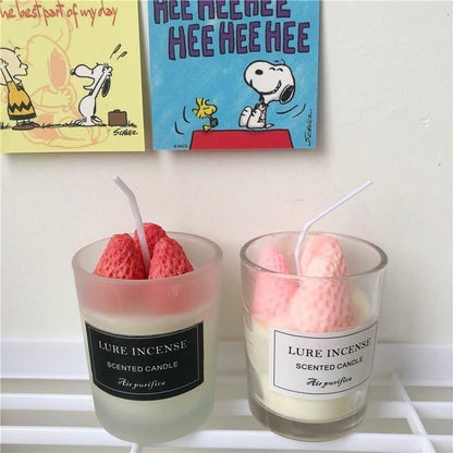 Strawberry Scented Candle Girl Lasting Room