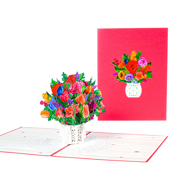 Three-dimensional Greeting Card Hand-carved Paper Blessing Card