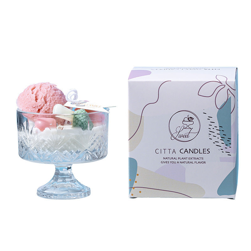 Creative Ice Cream Carved Candle Essential Oil And Hand Gift Box