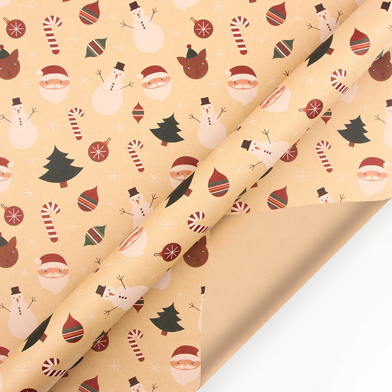 Vintage Christmas Kraft Wrapping Paper Christmas Gift Wrapping Paper