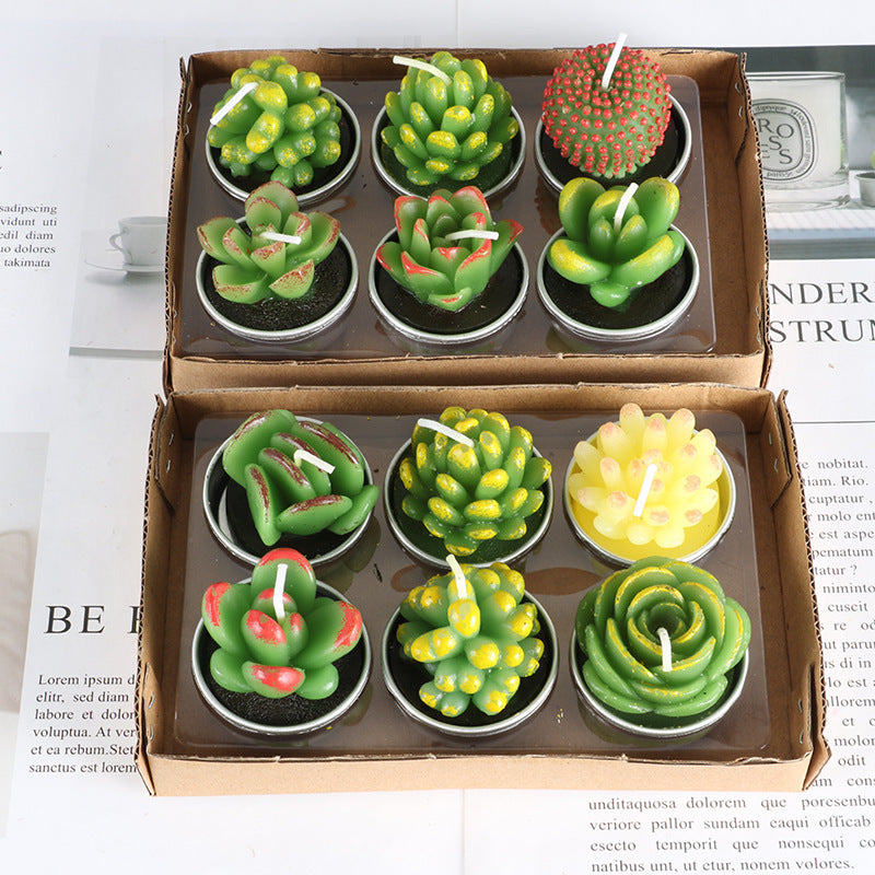 Simulated Succulent Candle Aromatherapy